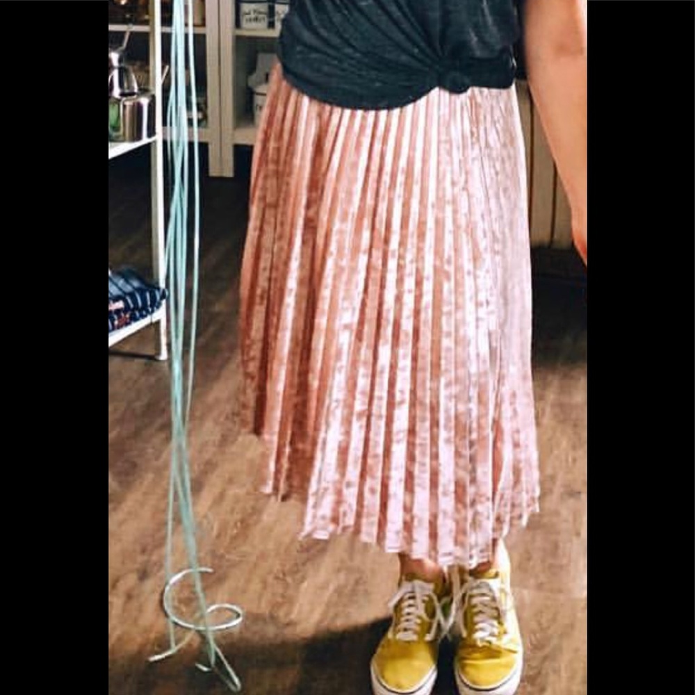 a new day velour crepe mid length skirt